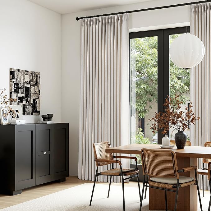 Memory Trained Pinch Pleated Curtains 90 Inches Long, Viral Linen Pinch Pleat - Image 3