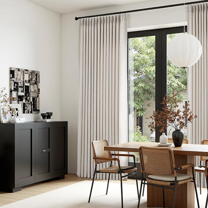Memory Trained Pinch Pleated Curtains 80 Inches Long, Viral Linen Pinch Pleat - Image 3