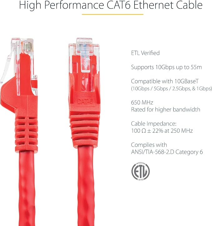 StarTech 4ft CAT6 Ethernet Cable - Image 2