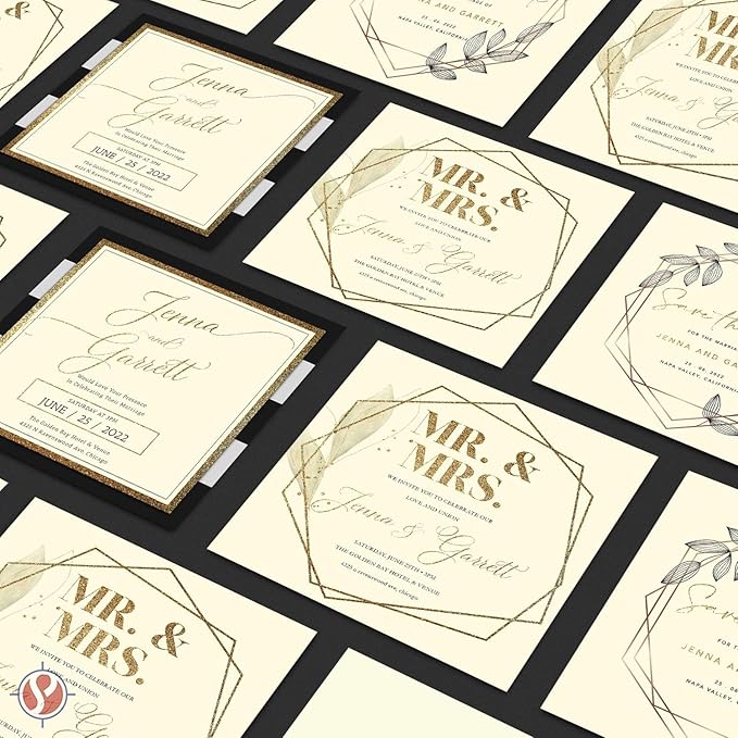 Half Letter Sheets, 8.5 x 5.5" Cream Cardstock for Arts and Crafts, Brochures, Invitations, Stationary Printing, 67lb Vellum Bristol Card Stock – Inkjet or Laser, Thick and Sturdy – 100 per Pack