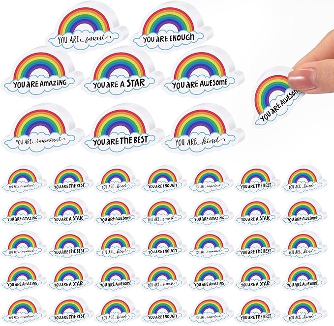 50 Pcs Inspirational Erasers Bulk Mini Pencil Erasers Gifts for Teacher Motivational Office Party Favors Supplies