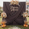 20ft x 12ft Brown Backdrop Curtains by CO-AVE
