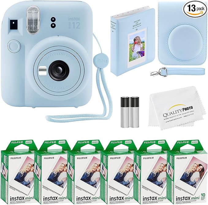 Fujifilm Instax Mini 12 Instant Camera + 60 Photo Prints + Quality Photo Value by FUJIFILM