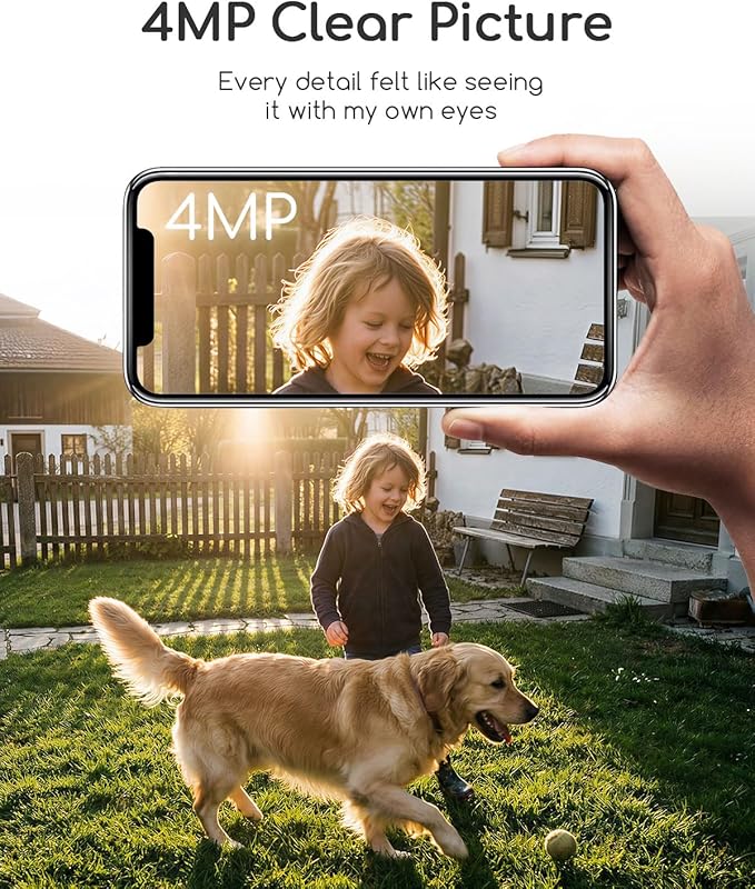 COOAU 4MP Security Cameras Wireless Outdoor Included 64GB Memory Card, No - Image 2