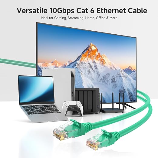 Cable Matters 10Gbps Snagless Cat 6 Ethernet Cable - 7ft - Image 2