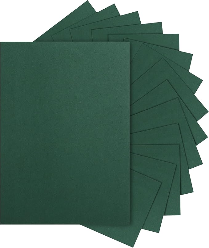 40 Sheets Dark Green Cardstock 8.5 x 11 Crafts Paper, 200gsm/75lb Premium Christmas Green Card Stock for Cards Making, Greeting Cards, School, Menus, Birthday Decorations, Office