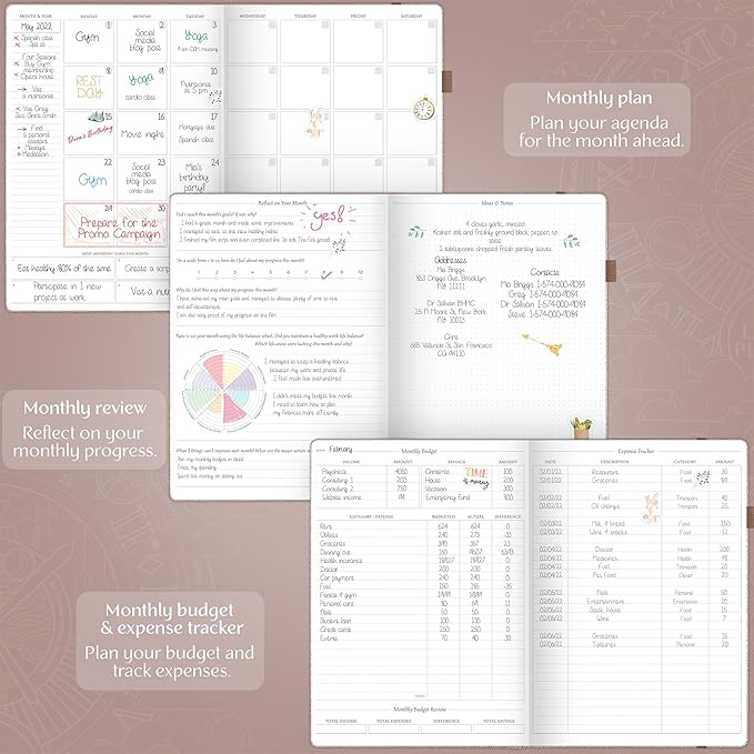 Legend Planner PRO Premium – Large Undated Weekly, Monthly & Budget Planner with Habit Tracker – Life Organizer for Time & Task Management, Goal Setting & Productivity – A4 Size (Rose Gold, New Cover)