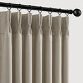 Memory Trained Pinch Pleated Curtains 90 Inches Long, Viral Linen Pinch Pleat by ANRODUO