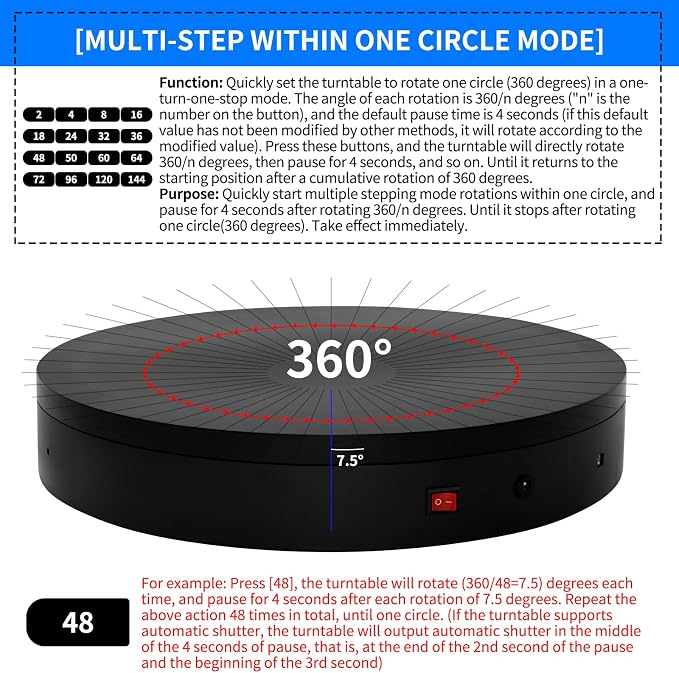 Programmable Motorized Electric Turntable Rotating Display Stand Rotating - Image 6