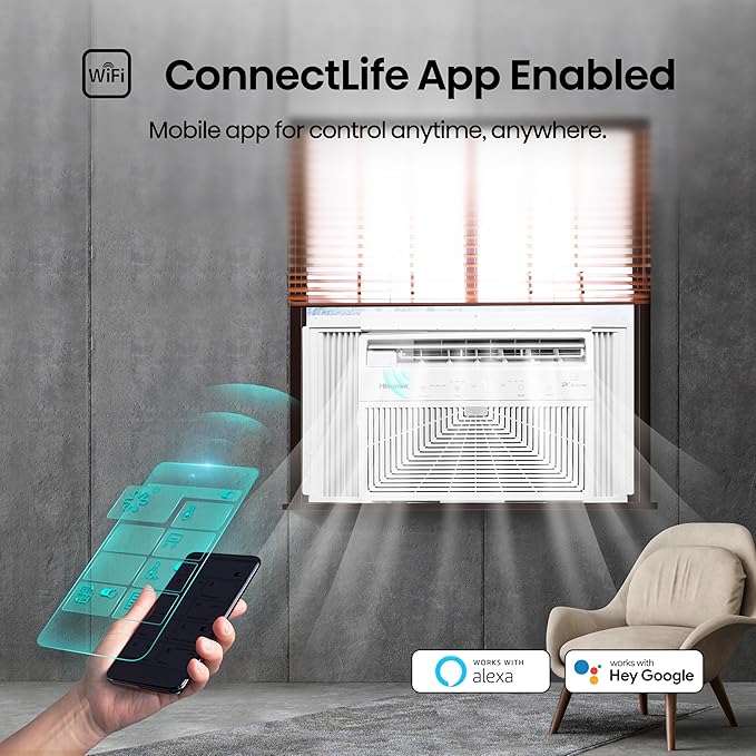 Hisense WCT06W25A Window Air Conditioner, 6,000 BTU, White