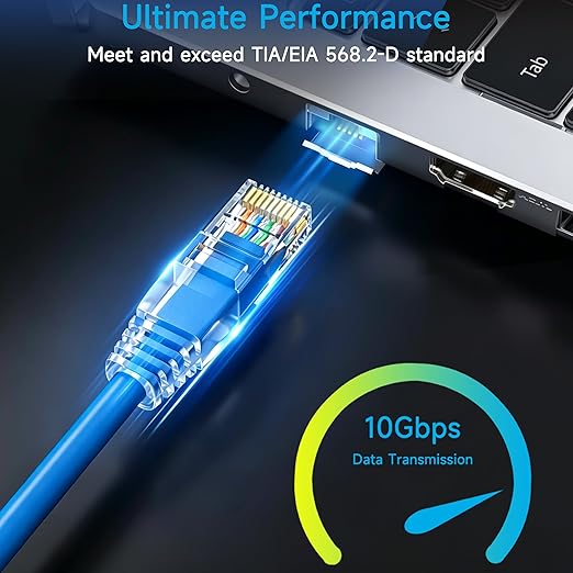 Cat6 Ethernet Patch Cable 10 ft, Cat6 Patch Cable - Image 2