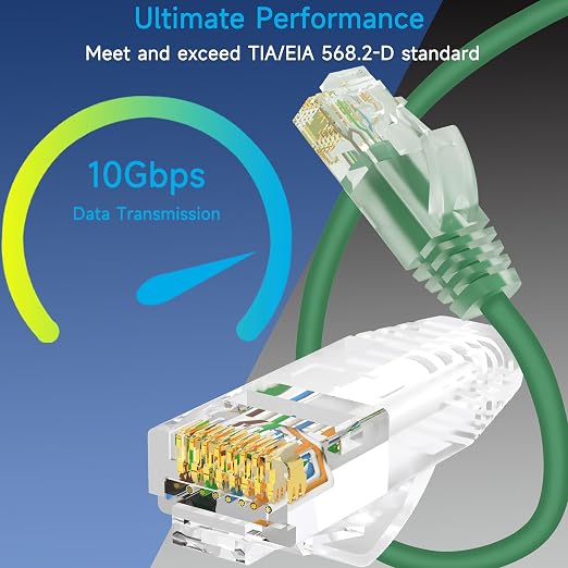 Cat6a Slim Ethernet Patch Cable 5 ft, Cat6a Patch Cable - Image 2