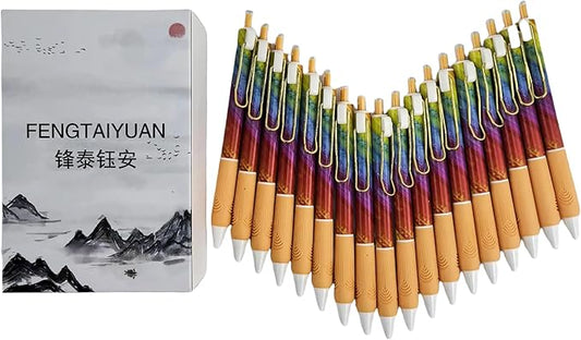 Fengtaiyuan Rd01GelB, Retractable Gel Ink Rollerball Pens, Black Ink, Fine Point, 0.7mm, 18 Count, Writting Pens, Smooth (Rd01GelB)