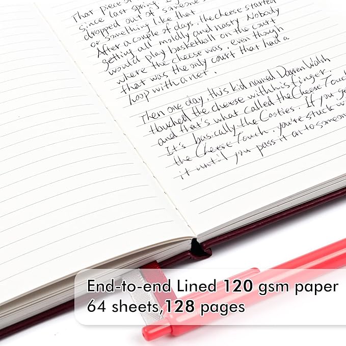 12 Pack Notebooks Journals Bulk with 12 Black Pens, Feela A5 Hardcover Notebook Classic Ruled Journal Set with Pen Holder for School Business Work Travel Writing, 120 GSM, 5.1”x8.3”, Wine