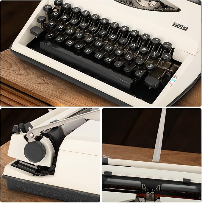 Manual Typewriter,1980s Traditional Portable Vintage Typewriter Deeply Restored,Manual Typewriter for Writing,Letters and Vintage Collectible Present,Classic Retro Manual Typewriter