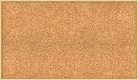 Amanti Art Natural Cork Board for Wall, 33x57 Vision Board with White Frame, Oversize Corkboard Office Decor for Home Organization, Modern Corkboard Pinboard to Display Items for Home Organization in