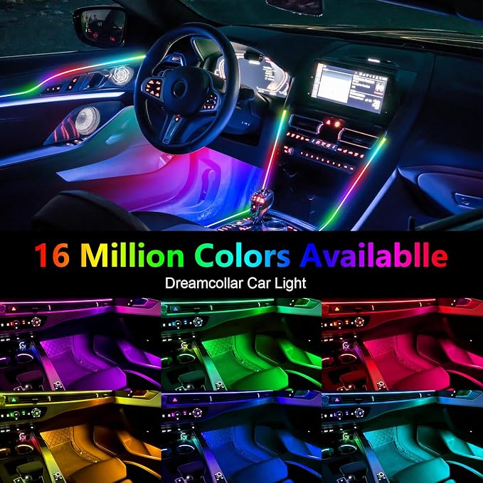 Dreamcolor Acrylic Interior Car Lights, 14 in 1 RGB LED Strip Lights - Image 4