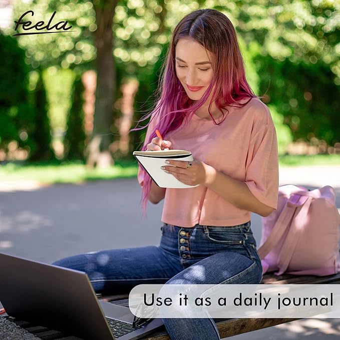 8 Pack Soft Cover Journal Bulk, Feela Notebooks College Ruled for Work, Lined Travel Journal for Women Men, Note Taking Notebook School Supplies Business Writing, 8.2” x 5.5”, A5, Black