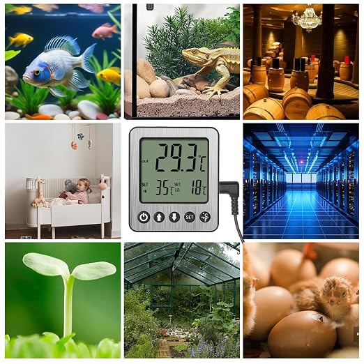2 pcs Refrigerator Thermometer Freezer Alarm Digital Freezer Thermometer Fridge - Image 7