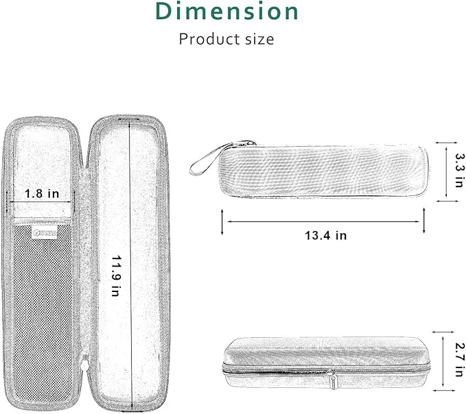 XANAD Black Case for Brother DS-640 or DS-740D or DS-940DW or DS-720D or Doxie Go SE Wireless Document Photo Scanner