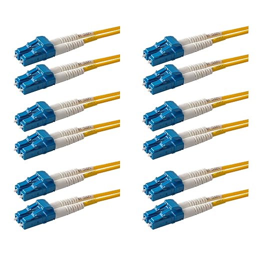 SpeedyFiberTX – 6-Pack 1 Foot LC to LC Fiber Patch Cable, Corning SMF-28 by SpeedyFiberTX