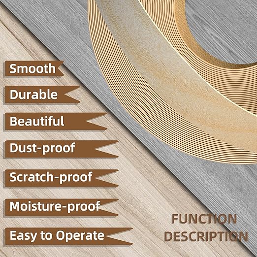 GSCIT Club Birch Edge Banding, 1/2 inch x 500ft roll Wood Veneer Edge Banding Preglued Flexible, Veneer Tape Banding for Cabinet Plywood