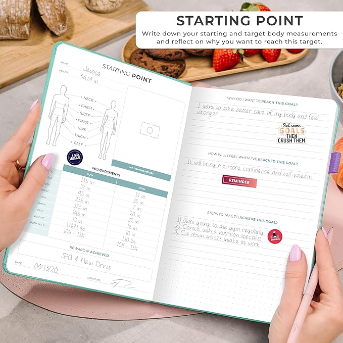 Clever Fox Weekly Meal Planner - Weekly & Daily Meal Prep Journal with Shopping and Grocery Lists for Menu Planning, Healthy Diet & Weight Loss Tracking, Lasts 1 Year, Undated, A5 - Turquoise
