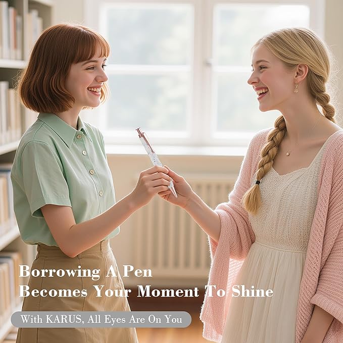 KARUS Gift Pen Set, Sustainable Refillable Ballpoint Pens with Black Ink, Stylish, Smooth Writing Pens for Women, Men, Office, Journaling, School, Thoughtful Gifting