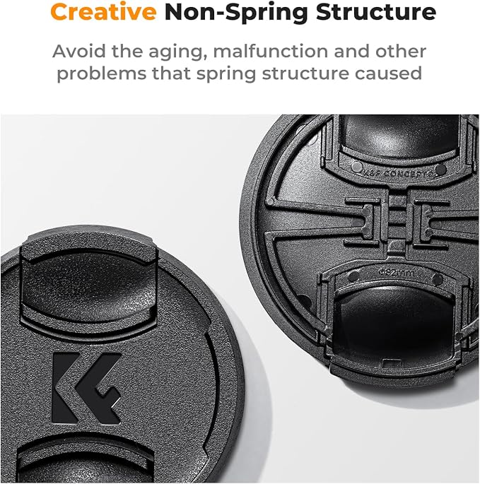 K&F Concept 67mm Lens Cap, 9-in-1 Center Pinch Lens Cover + Anti-Loss Keeper - Image 3