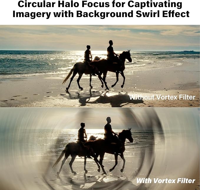 Walking Way 49MM Whirlpool Camera Effects Filter, Tunnel Vision Spiral Halo - Image 2