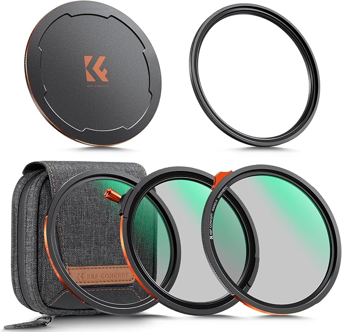 K&F CONCEPT 49mm Magnetic 1s Swap 5-Pack: CPL + VND2-32 + Black Diffusion 1/4 + by KFCONCEPT