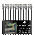 2 Feet Cat6 Patch Cables, Solid Pure Copper Patch Cord, Cat 6 Ethernet Cable by CatBose