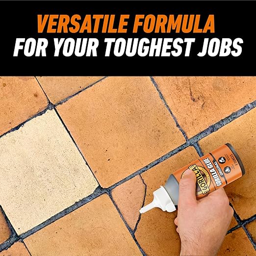 Gorilla Original Gorilla Glue, Brown, Waterproof Polyurethane Glue, 8 Ounce (Pack of 1) - Expands Into Materials, All Purpose