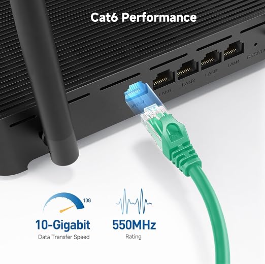 Cable Matters 10Gbps 5-Pack Snagless Cat 6 Ethernet Cable - 5ft - Image 3
