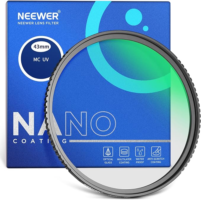 NEEWER 43mm MC UV Protection Filter 24 Layer Multi Resistant Nano Coatings/HD by Neewer
