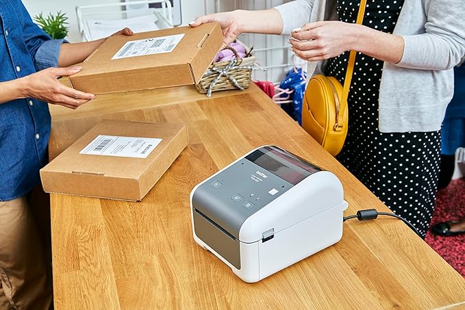 Brother TD-4520DN Entry Level Direct Thermal Desktop Printer, Print Labels and Receipts, 300 dpi, 6ips, USB 2.0