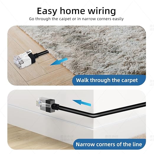 Ultra Thin Cat 6A Ethernet Cable 25 Feet 2Pack, Flexible & Slim Rj45 Cat6a LAN - Image 4