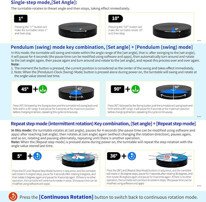 Programmable Large Motorized Electric Turntable Command-Controlled Rotating - Image 4