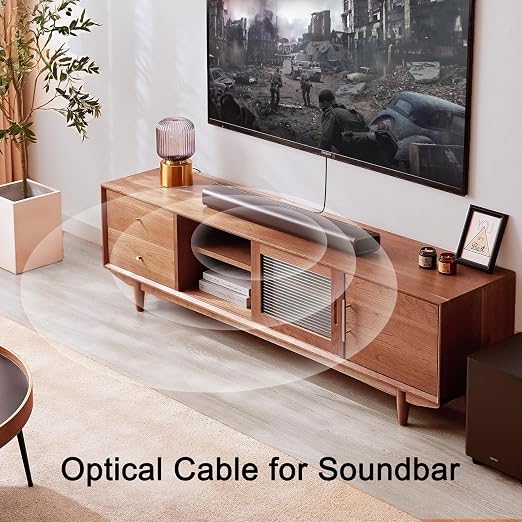 Digital Optical Audio Cable 3 feet, Fiber Optic Cable Ultra-Thin Cord, SPDIF - Image 3