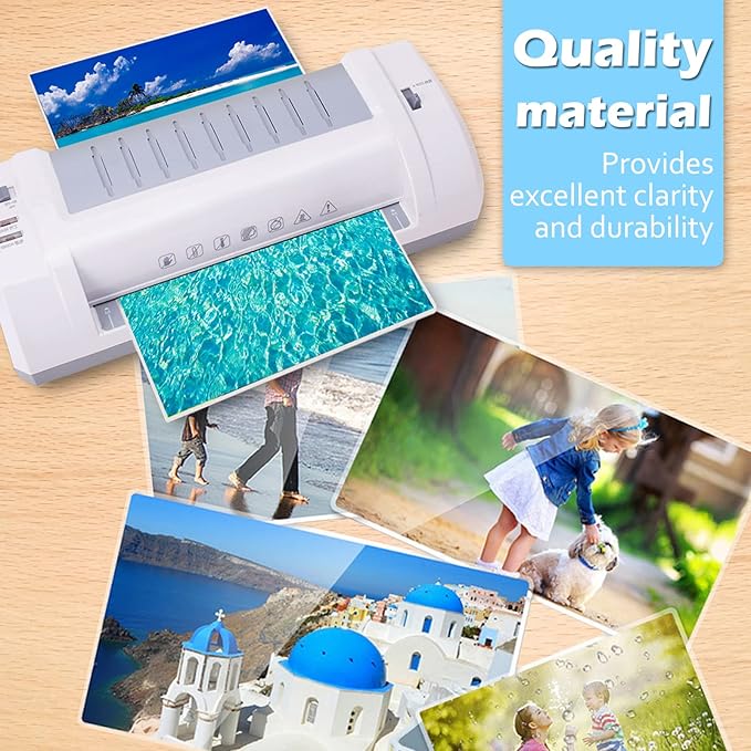 Clear Thermal Laminating Plastic Paper Laminator Sheets - 8.9 Inch x 11.4 Inch, 1000-Pack