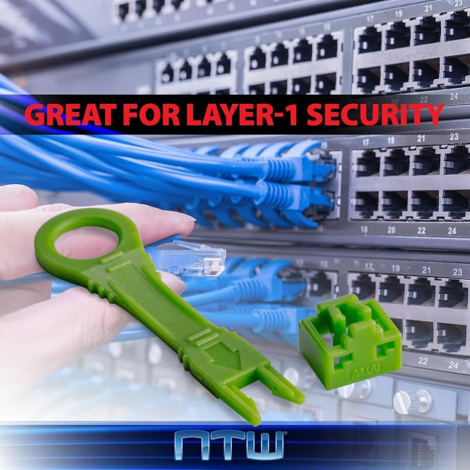 NTW RJ45 Port Blocker & Dust Cover, Ethernet Port Protector, Secure RJ45 - Image 3