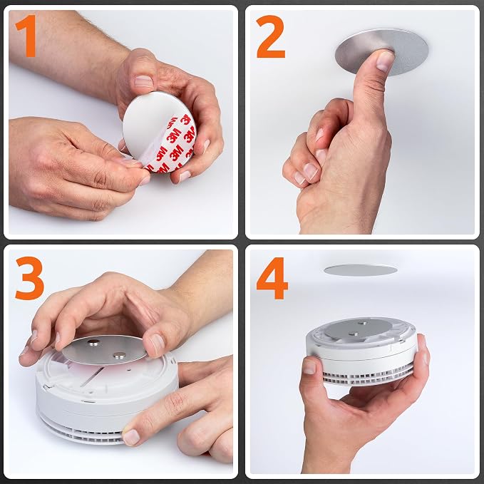 ECENCE 10pcs Magnetic Smoke Detector Mount Magnetic Adhesive Pads - Image 5
