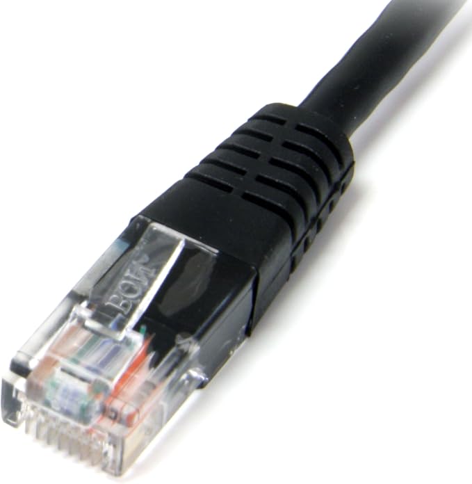 StarTech.com Cat5e Ethernet Cable - 1 ft Black Patch Cable - Molded Short - Image 2