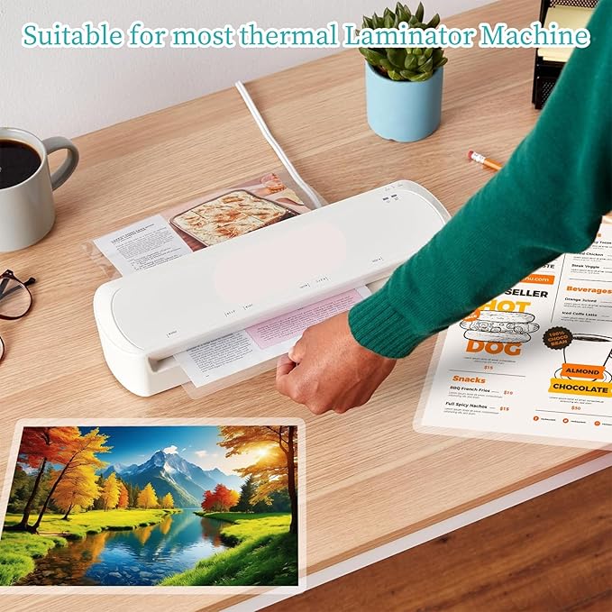 3 Mil Laminating Sheet 500 Pack, Clear 9 x 11.5 Inch Thermal Laminating Pouches for Thermal Laminator, Holds 8.5 x 11 Inch Letter Size Lamination Sheets, Water-Proof Laminating Paper