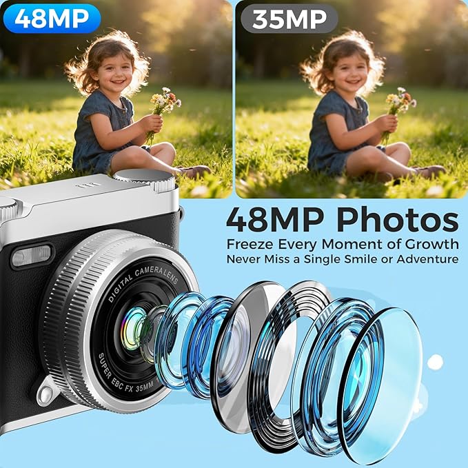 Upgrade Kids Selfie Camera, HD Digital Video Cameras - Image 2