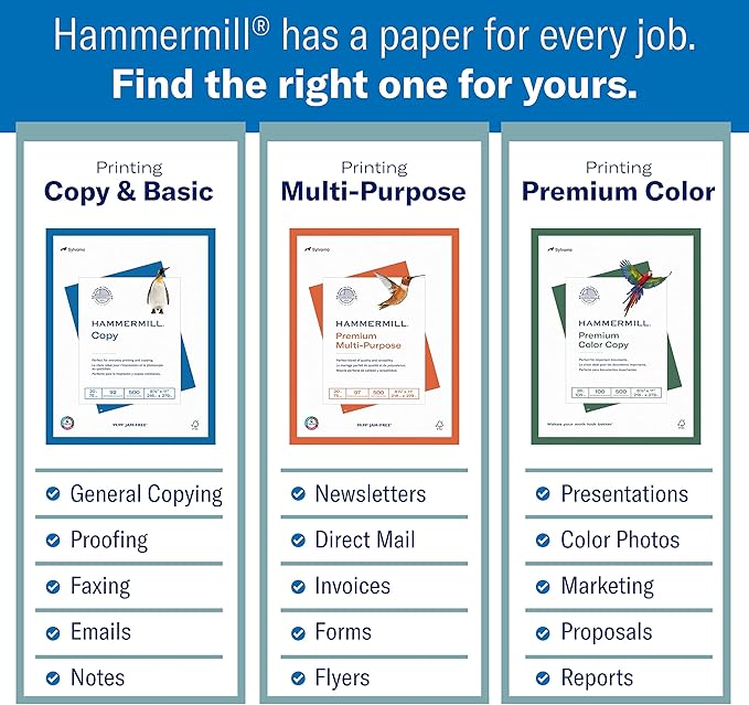 Hammermill Printer Paper, 20 lb Copy, 8.5 x 11-8 Ream - Image 3