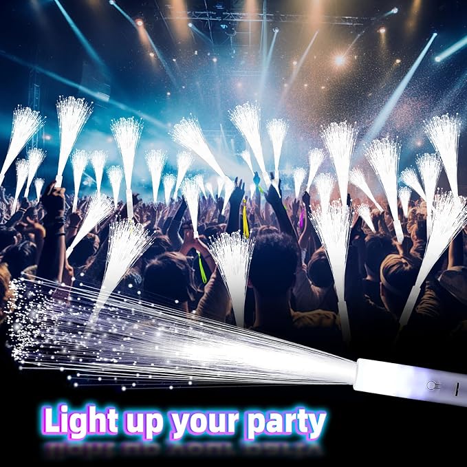 150 PCS White Fiber Optic Sticks, Glow Wands & Light Up Wands - Image 7