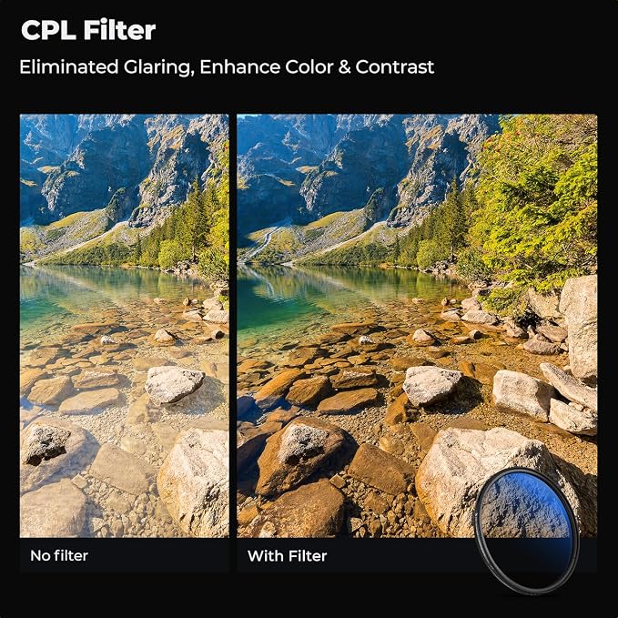 K&F Concept 67mm UV/CPL/ND2-400 Lens Filters Kit-18 Multi-Layer Coatings - Image 4