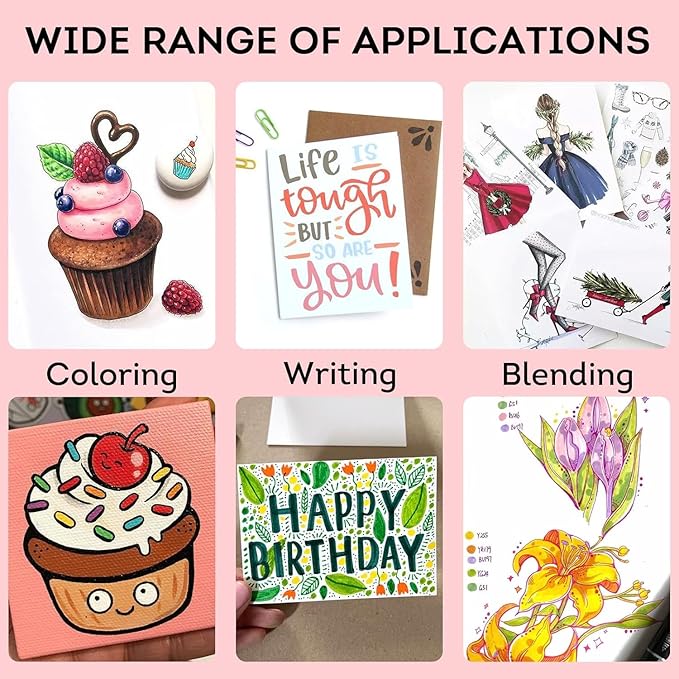 204 Colors Alcohol Markers Set Dual Tip Art Markers for Kids Marker Pens with Pen Holder and Carry Bag for Adult Coloring Painting Supplies Perfect for Painting, Coloring, Sketching and Drawing