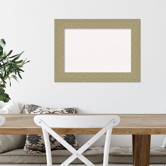 Amanti Art White Cork Board for Wall, 16x22 Vision Board with Gold Frame, Small Corkboard Office Decor for Home Organization, Casual Corkboard Pinboard to Display Items for Home Organization in